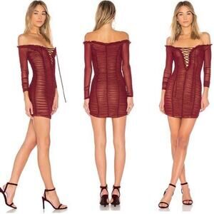 Majorelle Darling Dress in Merlot size XS